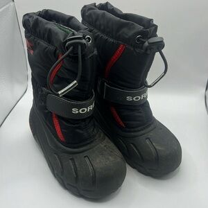 Sorel black winter boot kid size 11